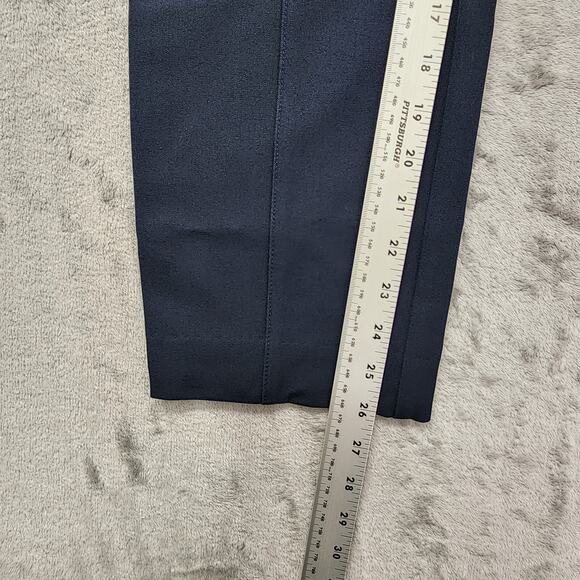 NEW Alfani Pants Womens 14 PETITE Blue Pull On Slim Leg Front Seam Zip Pockets - Picture 11 of 13